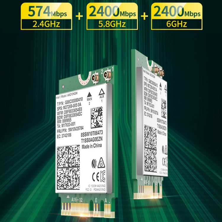 COMFAST AX210 vPro-M 5374Mbps Bluetooth 5.2 Tri-band Wireless Network Card COMFAST AX210 vPro-M 5374Mbps Bluetooth 5.2 Tri-band Wireless Network Card